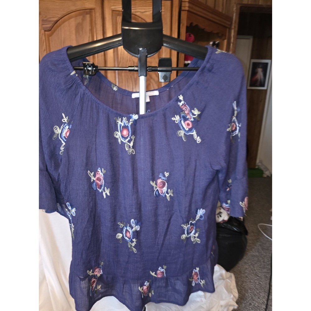 Valerie Stevens‎ Blouse Semi Sheer Size XL